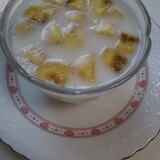 粉寒天で作る(^^)バナナのミルクゼリー